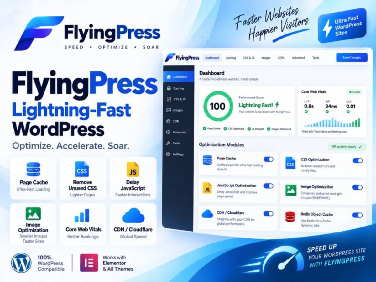 FlyingPress Wordress Plugin (Lightning-Fast WordPress )