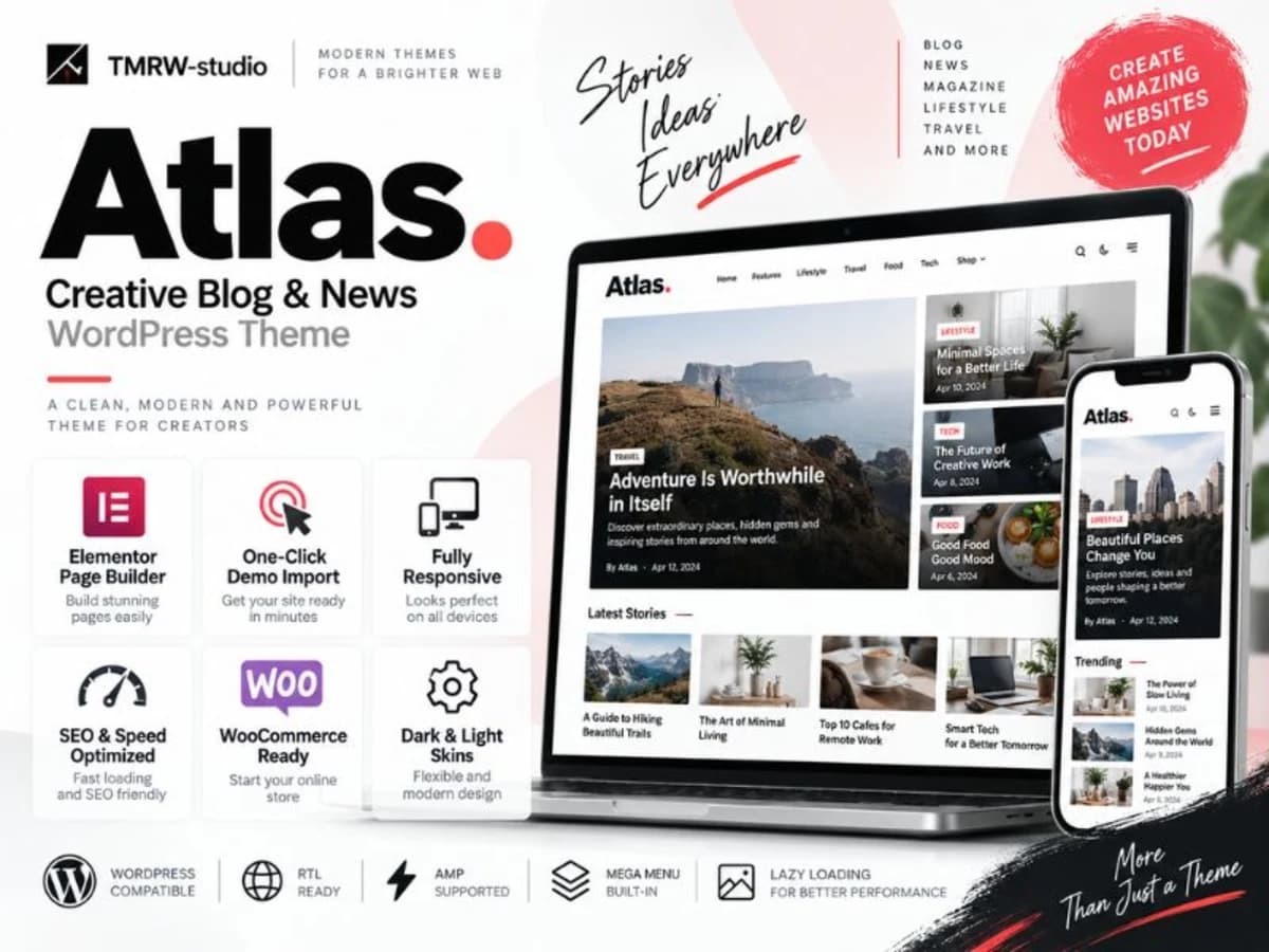 Atlas WordPress Theme ( Newspaper, Blog Theme )
