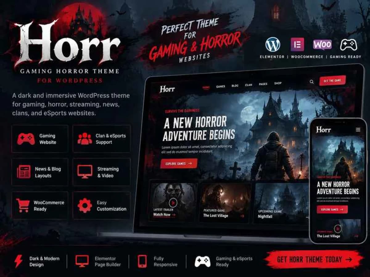 Horr – Gaming Horror Theme