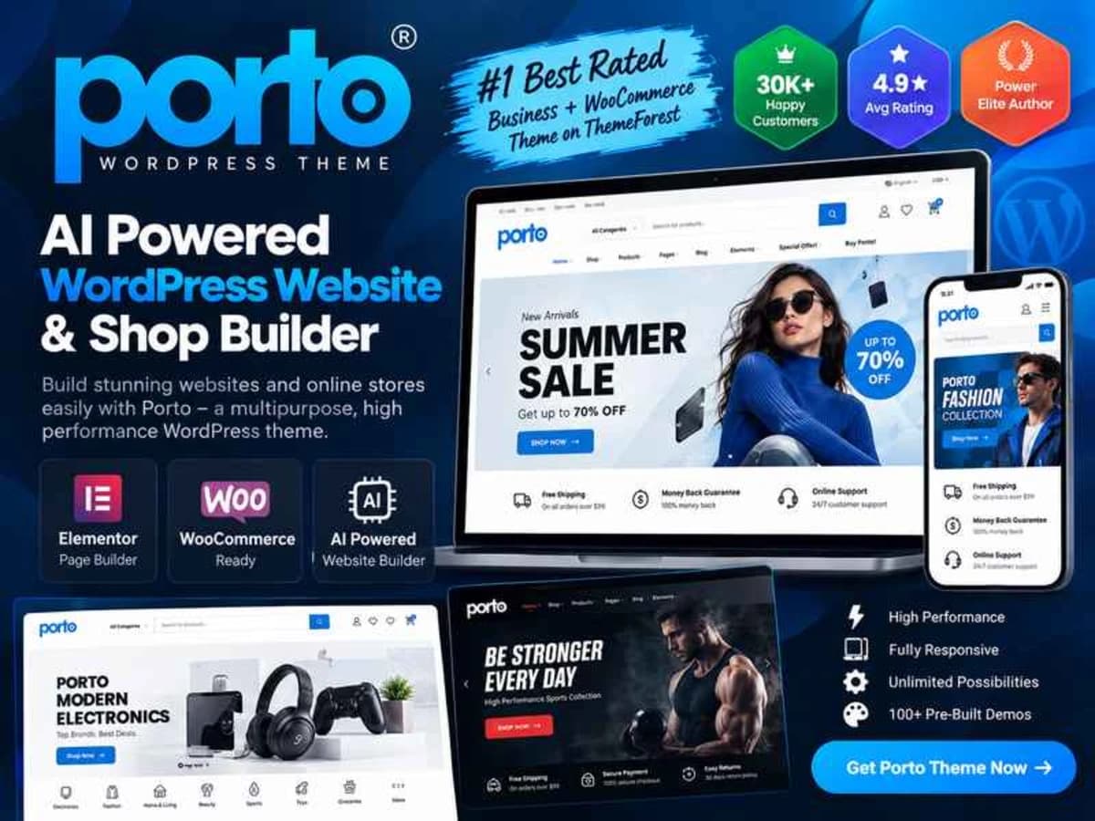 Porto WooCommerce wordpress Theme