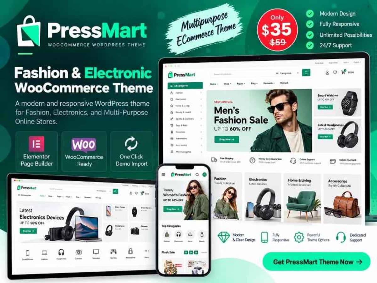 PressMart WooCommerce WordPress Theme