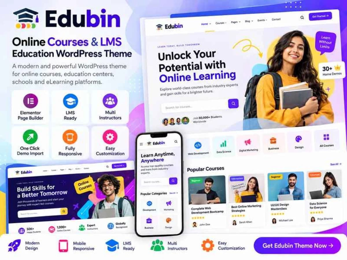 Edubin – Education WordPress Theme
