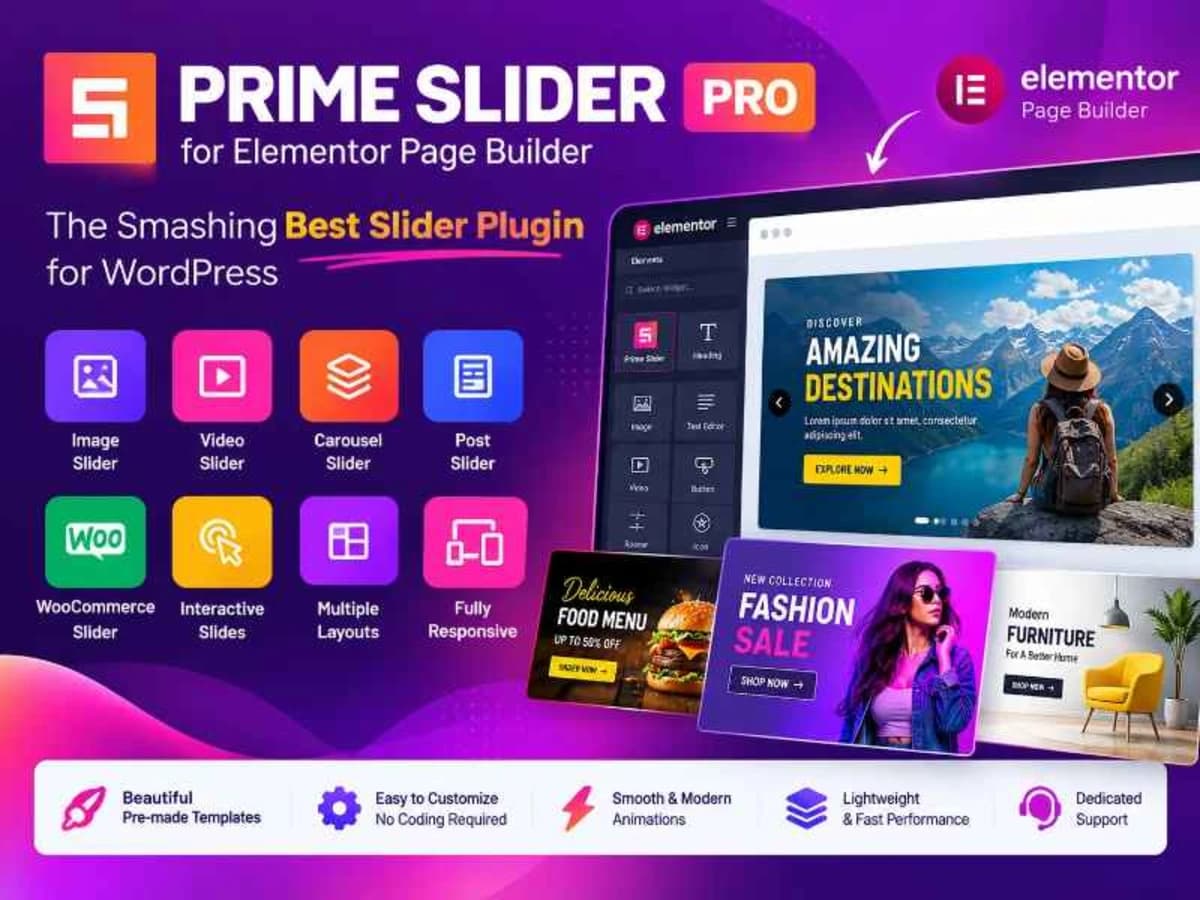 Prime Slider PRO for Elementor Page Builder