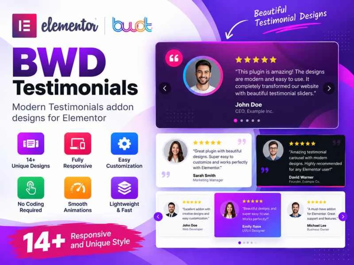 Testimonial Slider - Elementor Addon