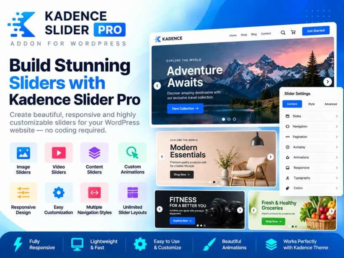 Kadence Slider Pro Addon