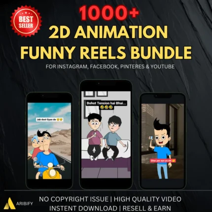 1000+ 2d Animation Funny Reels Bundle